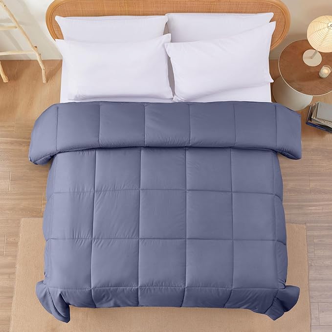 Modern Threads Down Alternative Reversible Comforter Deep Blue/Silver King