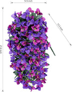 Faux Bougainvillea Artificial Flowers Plants for Outdoors Outside Decoration, 2pcs Fake Flowers Silk Long Trailing Vines UV Resistant Realistic for Front Door Porch Planter Urn Patio Balcony Yard, Mix