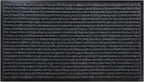 Yimobra Front Door Mat Outdoor Indoor Entrance, 100% Waterproof All-Season All Weather Doormat, Welcome Matt Outside Entry, Non Slip, Low Profile, Heavy Duty Patio Porch Floor Mats,47 x 24,Black Grey