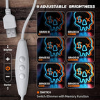 Eufrozy Halloween Neon Sign for Boys Room, Cool Skull Led Signs Kids Bedroom Decor, 6 Dimmable USB Powered Led Lights for Teenage Gamer Wall Decor Man Cave Gifts Blue Skeleton Decorations