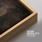 SIGNFORD Framed Canvas Print Wall Art Set Abstract Crane Silhouettes Vintage Dark Tones Illustration Modern Art Decorative Nordic Nature for Living Room, Bedroom, Office - 16"x24"x2 Natural