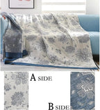 MSGKV Throw Blanket 100% Cotton Blankets Stitch Blanket,Versatile Knit Woven Super Soft Warm & Decorative Blankets for Chair Bed Sofa Couch and Bedroom Living Room,60''Wx 80''L