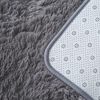 Area Rugs for Bedroom Living Room: 4x6 Grey Fuzzy Shag Shaggy Rug - Soft Plush Furry Bedside Dorm Throw Rug - Indoor Floor Carpet for Kids Girls Boys Home,Dark Gray
