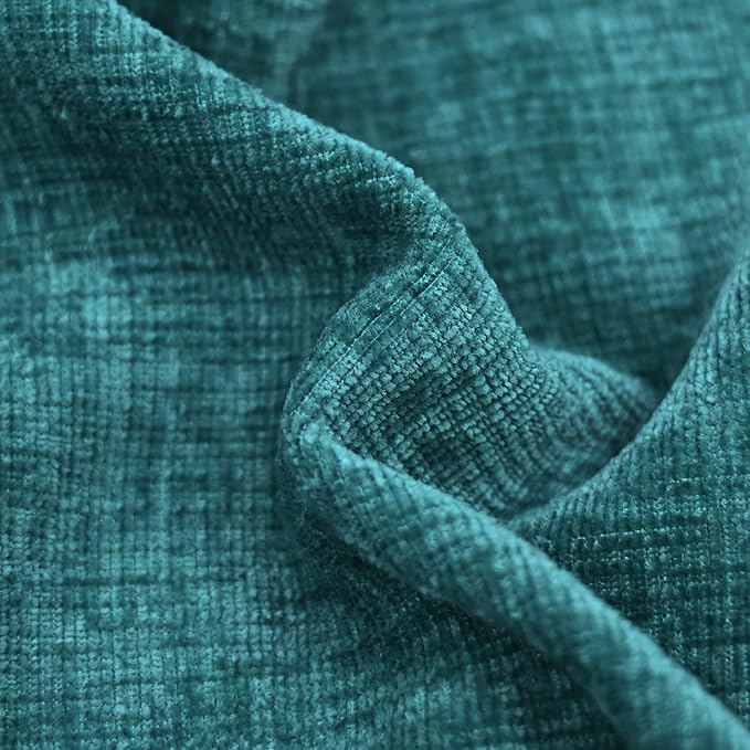 CaliTime Throw Pillow Covers Decorative 16 X 26 Inches Pack of 2 Cozy Chenille Cushion Cases for Couch Sofa Bed Living Room Home Teal