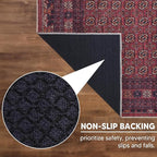 Keen Home Design 4x6 Rug - Machine Washable Area Rug with Non-Slip Backing, Ideal for Living Room, Dining Room, Bedroom - Vintage, Easy Clean, Durable, Low Pile Rug - (4' x 6')