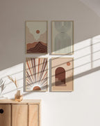 HAUS AND HUES Set of 4 11x17 Picture Frames - Natural Oak Wood Gallery Wall Set, 17x11 Frames Decor, Collage Photo Frames