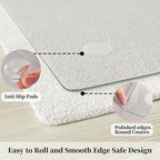 Glass Chair Mat 48" x 60" Heavy Duty Tempered Glass Mat, Office Glass Floor Mat with Polished Edge and Round Corner for Smooth Glide, Carpet Hardwood Floor Protector