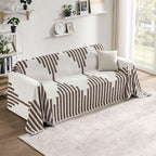 Couch Cover Boho for Dogs Washable Mocha Couch Covers for 2 Cushion Couch, Chenille Sectional Couch Covers L Shape Sofa Cover, Furniture Protector for Kids, Pets, Mocha 71" X134"