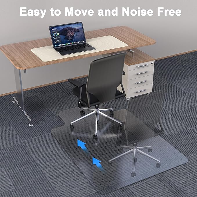 Heavy Duty Chair Mat for Carpet,36"x48",2.2mm,Office Floor Mat for Carpeted Floors,Under Desk Mat for Low Pile Carpet,Mat for Office Chair on Carpet