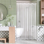 AmazerBath Shower Curtain Liner Small, 60x72 Clear Camper Shower Curtain, Waterproof Plastic Shower Liner, Lightweight PEVA Shower Curtain for Bathroom with 3 Magnets and 10 Rustproof Metal Grommets