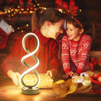 Modern Table Lamp, 7 Colors 10 Light Modes Spiral Design Table Lamp, Touch Dimmable Nightstand Lamp, Unique Bedside Lamp for Living Room, Bedroom, Cool Lamps, Gold, 2 Pack