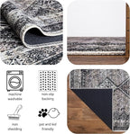 Keen Home Design 3x5 Rug - Machine Washable Entry Rug with Non-Slip Backing, Ideal for Enteryway, Kitchen, Bathroom, Laundry Room - Vintage, Easy Clean, Durable, Low Pile Rug - (3' x 5')