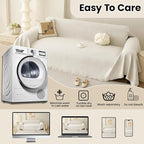 Chenille Armchair Sofa Slipcover Washable Furniture Protector Recliner Couch Cover 1-Piece Cushion Stain Resistant Chair Cover Beige Soft Breathable Couch Cover Blanket, 71"x 71"