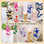 300Pcs Pearl Vase Filler, BrightGold No Hole Faux Pearl Beads for Centerpieces Vases, Candle Centerpieces, Wedding Birthday Party Home Decor 8/10/14/20mm