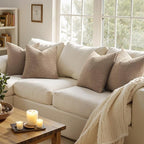 MIULEE Pack of 4 Decorative Textured Boucle Throw Pillow Covers 20x20 Inch Camel Accent Solid Pillow Cases Soft Couch Cushion Covers for Modern Farmhouse Boho Chair Sofa Bed Livingroom Home Decor