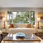 Set of 2 Touch Control Traditional Table Lamp, 27" H Bedside Lamps with 2 USB Charging Ports, 3-Way Dimmable Bronze Finish Large Nightstand Lamps with Bell Faux Silk Shade for Living Room, Bedroom