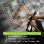 Cottagecore Decor Natural Oak Framed Pictures, 10 pcs of Vintage Wall Art Decor, Vintage Wall Decor Aesthetic Landscape Prints for Room Decoration