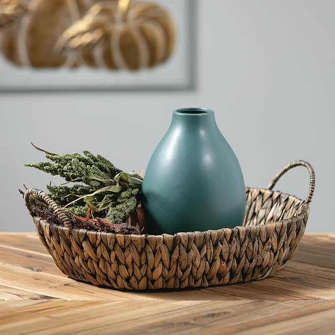 Sullivans Matte Teal Ceramic Flower Vase 9" Tall, Versatile Modern Home Decor Vase for Flowers, Decorative Accent for Kitchen, Living Room, Office