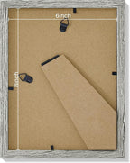 Vittanly 6x8 Picture Frames Set of 9, Shatter Resistant Plexiglass, Display 4x6 Pictures with Mat or 6x8 without Mat, Photo Frames for Wall or Tabletop, Engineered Wood, Grey