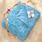 GONAAP Fuzzy Faux Fur Throw Blanket Twin Size Sky Blue Super Soft Cozy Plush Fuzzy Shaggy Blanket for Couch Sofa Bed (Sky Blue, Twin(60"x80"))