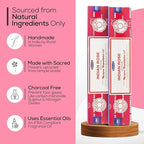Satya Indian Rose Incense Sticks 180 gm (15GM X 12 Pack) from Satya Sai Baba Nag Champa and Raajsee Incense Sticks Holder Bundle, Free from Chemicals,Natural Insenses
