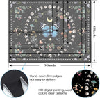 Aipon Blue Butterfly Moon Flower Boho Floral Tapestry for Bedroom & Living Room (60.00'' 80.00'', Blue)