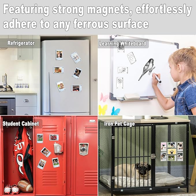 HELPLEX Acrylic Fridge Magnetic Frame, 6 Pack Polaroid Magnet Frame 2.36 x 3.54 Inch Double Sided Refrigerator Magnet Picture Frame for Fujifilm Instax Mini, Clear Photo Display Frames