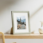 Vittanly 8x10 Picture Frames Set of 9, Shatter Resistant Plexiglass, Display 5x7 Pictures with Mat or 8x10 without Mat, Photo Frames for Wall or Tabletop, Engineered Wood, Driftwood