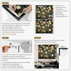 SIGNWIN 36"x46" Extra Large Framed Wall Art Whimsical Dandelion Field in Yellow and Green, Playful Botanical Print for Home Living Room Bedroom Decor (Frame Assembly Required)