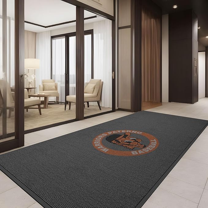 Custom Doormat with Any Logo Size Color Shape Floor Entryway Area Rug Welcome Carpet for Business Home Indoor/Outdoor Non Slip Washable Durable