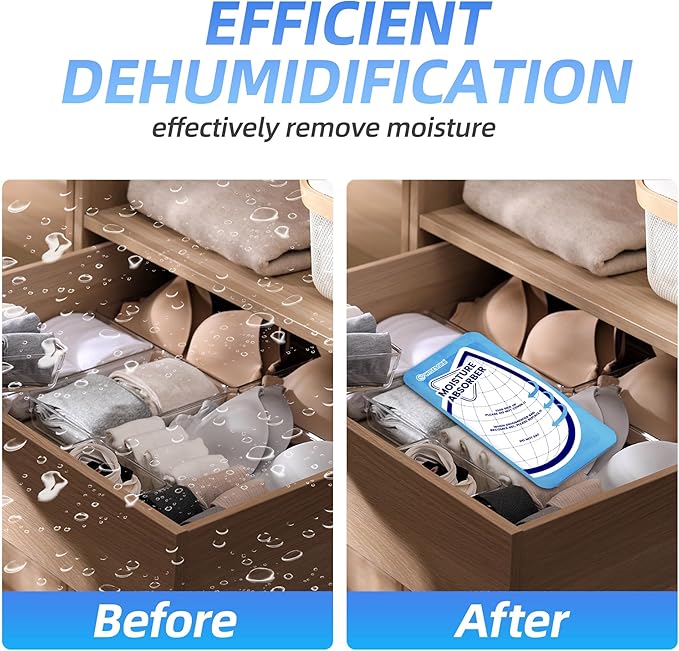 25 Gram Moisture Absorbers, 20 Packs Dehumidifier Bags for Bathrooms, Basements, Rvs, Humidity Packets for Closet