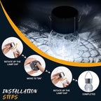 GIGALUMI 24 Pack Solar Outdoor Lights, Solar Hanging Lights for Christmas Decoration-Cracked Glass Solar Lights Outdoor Waterproof for Garden, Yard, Fence, Tree(Cold White)