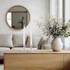 Glass Candlestick Holder,Striped Taper Candle Holders,Set of 6 Candle Stand for Table Centerpieces, Home Decor,Weddings,Festival and Parties (Silver Stripe)