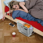 Bedside Caddy, Bed Organizer with 11 Pockets and Power Strip Holder,Versatile Bedside Storage Caddy for Home,Dorm,Bunk,Hospital,Crib Bed (Grey)