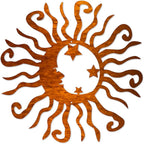 Riverside Designs Wacky Solar Moon Metal Wall Art Steel Outdoor Decor | Heavy-Duty and Waterproof | Made in USA (Copper, 12L x 12W)