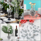 200 PCS Bright Silver Vase Fillers, Pearls Bead for Centerpieces Vases, 10/14/20 MM No Hole Beads, Fake Pearls for Wedding Birthday Anniversary Theme Party Table Centerpieces Decor