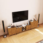 Modern Sideboard Buffet Cabinet Console Table, Accent Storage Cabinet Credenza Buffer Cabinets with Fluted Doors for Kitchen Dining Living Room Entryway(Walnut)