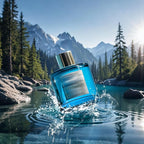 COCORRÍNA Reed Diffuser - Lake Tahoe 6.7 Fl.oz Reed Diffuser Set with 8 Sticks & Preserved Baby's Breath, Reed Diffuser for Home Bathroom Shelf Decor