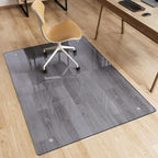 Glass Chair Mat 36" x 55" Heavy Duty Tempered Glass Mat,Office Glass Floor Mat with Round Corner and Polished Edge for Smooth Glide, Carpet Hardwood Floor Protector,Grey