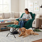 Cozy Lazy Chair and Ottoman, Large Contemporary Accent Lounge Chair Set, Leisure Upholstered Reading Armchair for Bedroom, Living Room, Dorm Rooms, Office