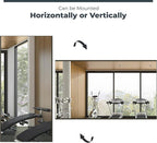 Glassless Large Mirror Shatterproof Unbreakable Wall Mirror for Gym, Dance Studio, Home Workout Room – 0.04mm Nano Film – Black 30" x 54"