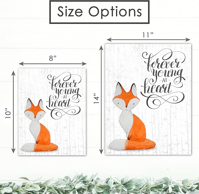 Fox Wall Art Prints (Set of 4) - Unframed - 8x10s | Woodland Nursery Decor | Room Decor Aesthetic | Farmhouse Decor | Living Room Decor for Animal Lovers