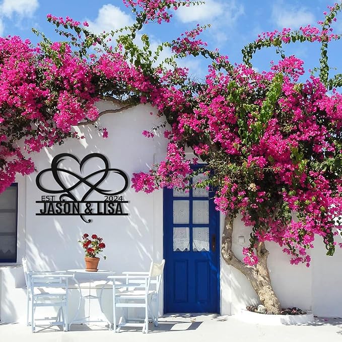 Metal Signs Customized, Infinity Heart Wall Decor, Custom Couple's Name Sign, Personalized Wedding Sign for Couples 2025, Unique Infinity Heart Metal Art, Valentines Day Gift, Home Decor Gift