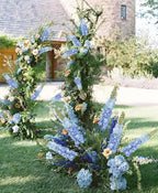 Blue Delphinium Artificial Flowers,6PCS Larkspur Silk Fake Flowers 29.5" Long Stem Faux Hyacinth Flowers for Tall Vase Wedding Home Garden Decor (Blue)