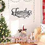 Family Sign Black Metal Wall Art Decor, Oppro Family Where Life Begins Love Never Ends Wrought Iron Wall Decorations, Hanging Plaque Letters Signs Home Decor for Living Room Bedroom Dining Room Kitchen Mother's Day Father's Day