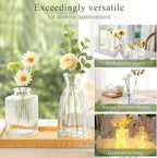 DomeStar 16PCS Glass Bud Vases Set for Bouquet, Small Clear Cylinder Vases for Table Centerpieces Wedding Home DIY
