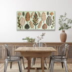 Boho Wall Art Chic Home Wall Art Modern Bohemian Feather Green Canvas Wall Art Decor For Apartment Dorm Living Room Bedroom Nursery Backdrop 20"W X 40"L Ready To Hanging