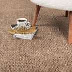 CAMILSON Easy Jute Rug 4x6, Indoor Outdoor Natural Color Farmhouse Area Rugs for Living Room Patio and Kitchen Rug, Solid Boho Woven Design, Easy-Cleaning, Washable Outside Carpet Alfombras (4 x 6)