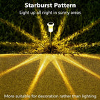 DenicMic Solar Lights Outdoor 10 Pack Waterproof 3000K Warm White LED Acrylic lamp Head Stainless Steel Stake for Landscape Lighting Path Walkway Sidewalk Backyard Patio Decor