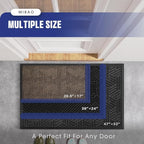 Mibao Front Door Mat Outside Entrance, Durable Outdoor Indoor Mat, Low Profile Heavy Duty Doormat, Non-Slip, Traps Dirt and Moisture, Easy Clean Patio Porch Entryway Mat, 32" x 47", Grey